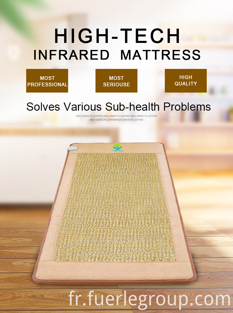 PEMF infrared therapy negative ion mattress full body massage mat with jade heati